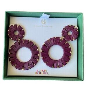 Francesca’s Purple Drop Circle Earrings